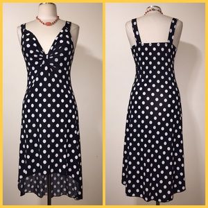 🌼🌺🌼POLKA DOT HIGH & LOW DRESS NWT Sz L🌼🌺🌼